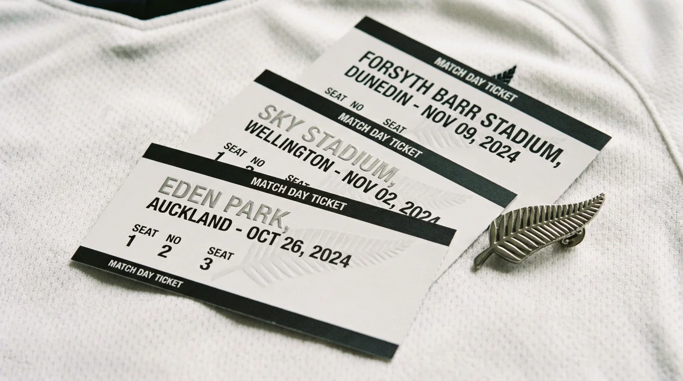 Detailed schedule card showing all three All Whites World Cup 2026 group matches with NZ Time kick-offs and venue information
